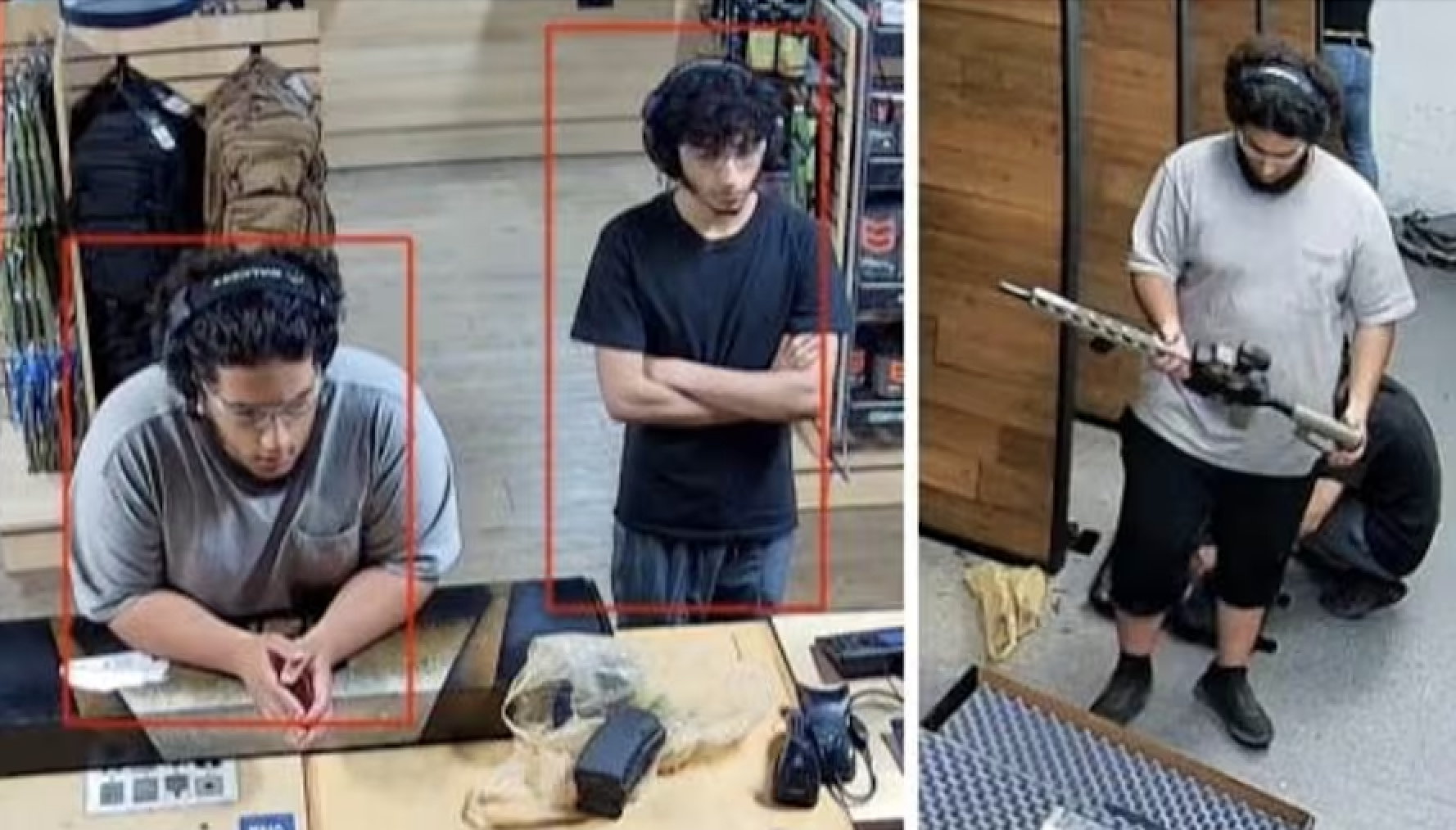 Mohamed Ali (left) and his brother Ayoub Nasser shop at a firearms store in the Detroit area last September.